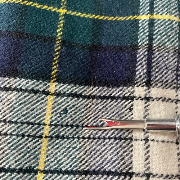 70s Green and Navy Plaid Vintage‎ Skirt - Picture 11 of 11